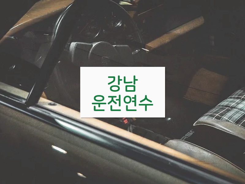 강남운전연수 후기