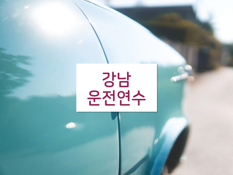강남운전연수 후기
