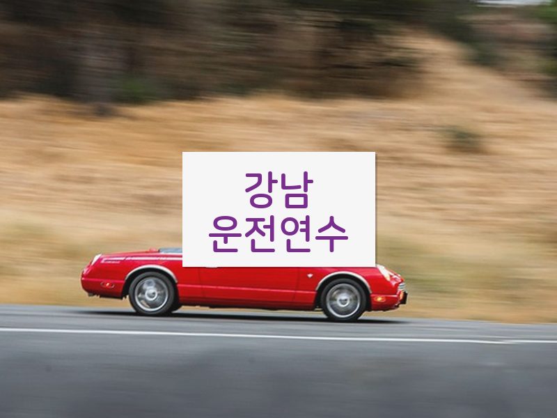 강남운전연수 후기