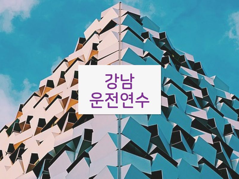 강남운전연수 후기