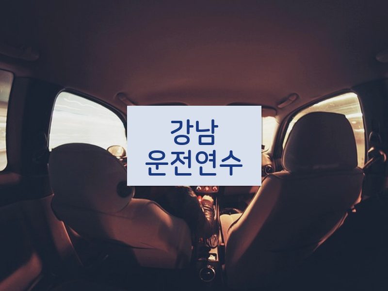강남운전연수 후기