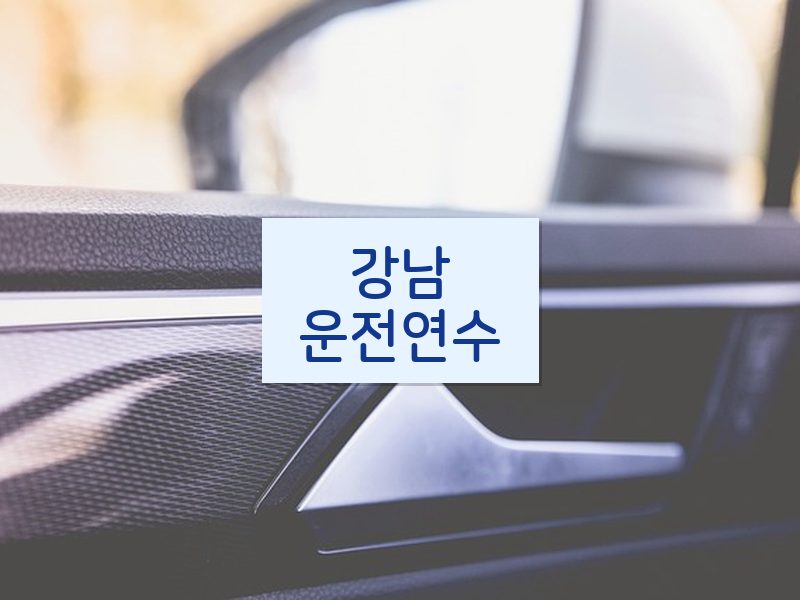 강남운전연수 후기