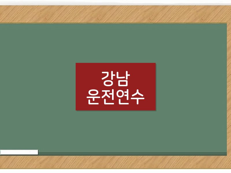강남운전연수 후기