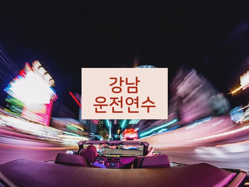 강남운전연수 후기