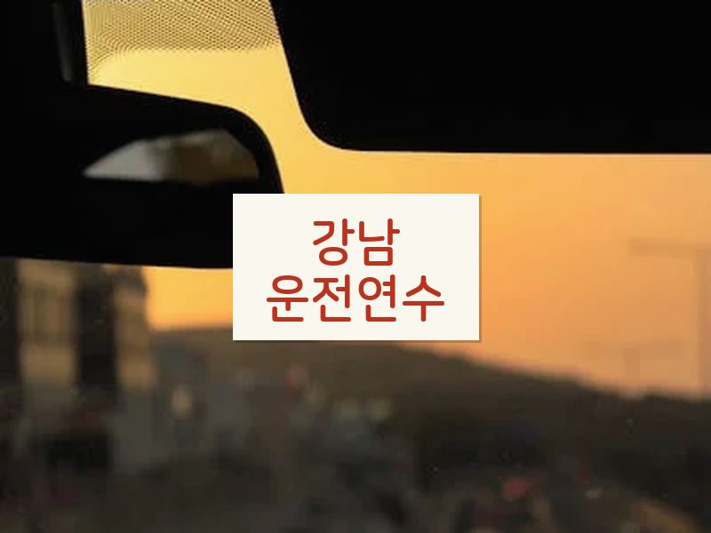 강남운전연수 후기