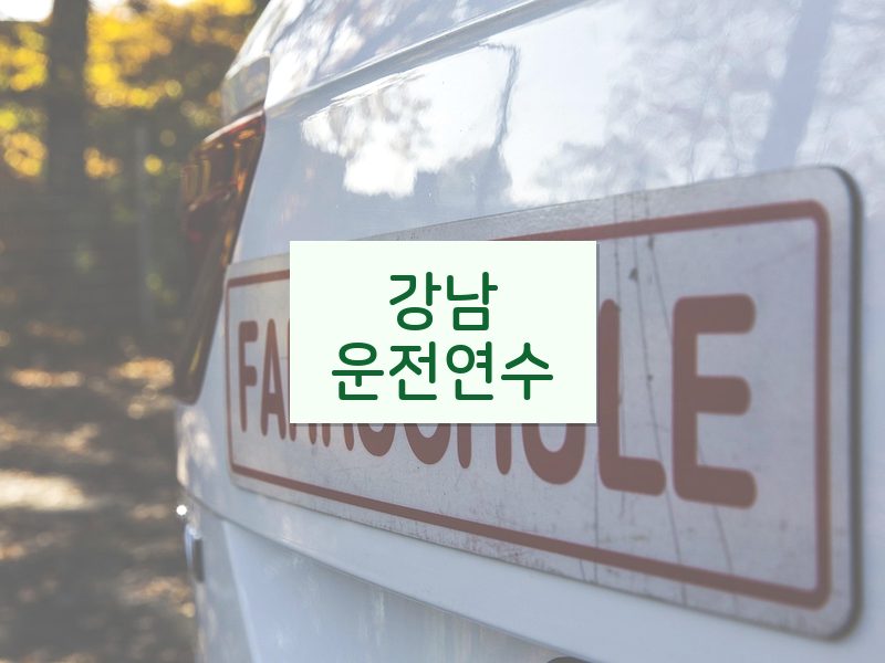 강남운전연수 후기