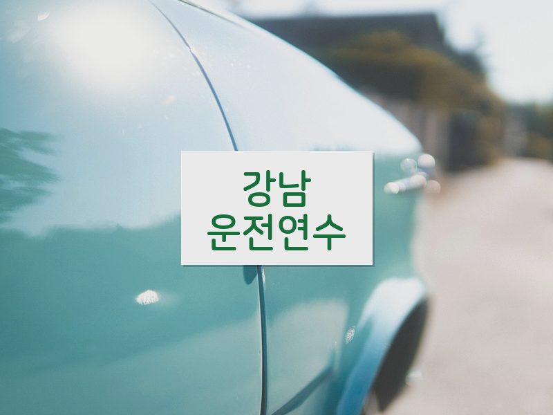 강남운전연수 후기