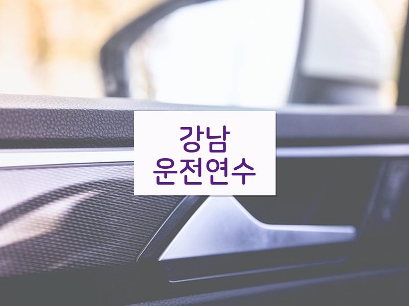 강남운전연수 후기