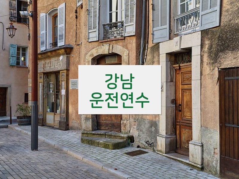 강남운전연수 후기