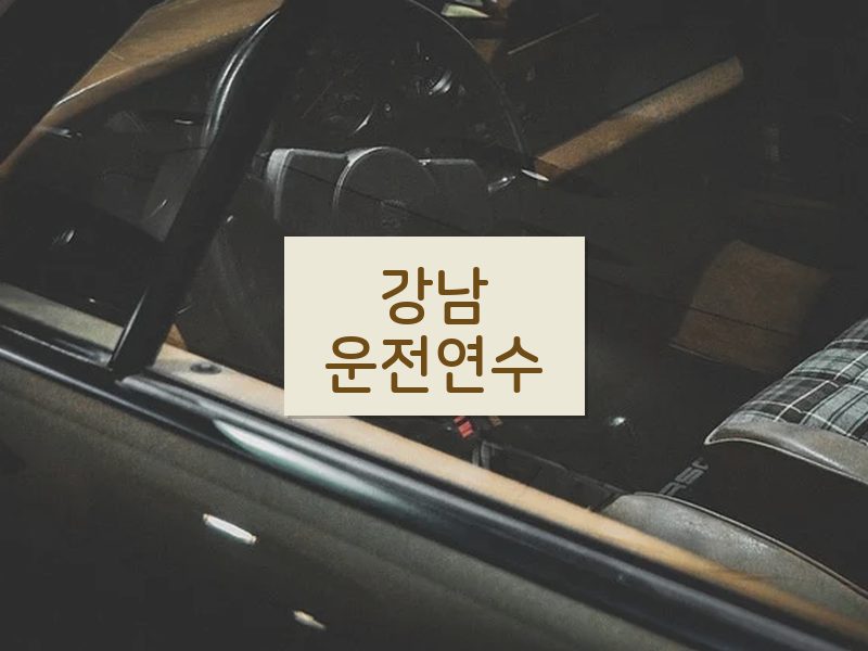 강남운전연수 후기